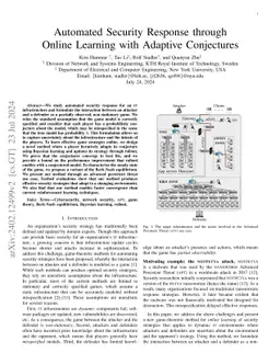 Automated Security Response through Online Learning with Adaptive Conjectures