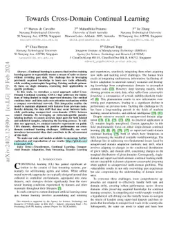 Towards Cross-Domain Continual Learning