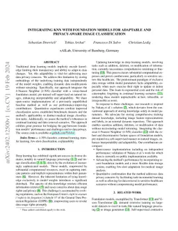 Integrating kNN with Foundation Models for Adaptable and Privacy-Aware
  Image Classification