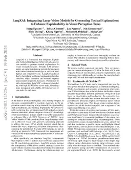 LangXAI: Integrating Large Vision Models for Generating Textual
  Explanations to Enhance Explainability in Visual Perception Tasks