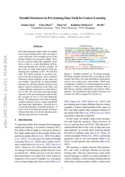 Parallel Structures in Pre-training Data Yield In-Context Learning