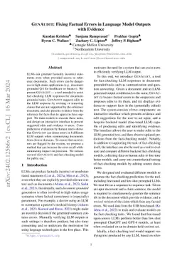 GenAudit: Fixing Factual Errors in Language Model Outputs with Evidence