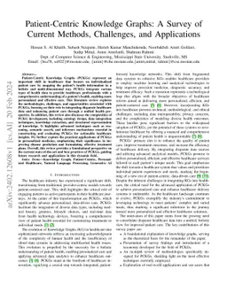 Patient-Centric Knowledge Graphs: A Survey of Current Methods,
  Challenges, and Applications