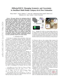 DiffusionNOCS: Managing Symmetry and Uncertainty in Sim2Real Multi-Modal
  Category-level Pose Estimation