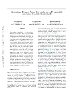 Discriminant Distance-Aware Representation on Deterministic Uncertainty
  Quantification Methods