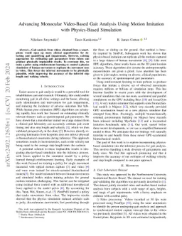 Advancing Monocular Video-Based Gait Analysis Using Motion Imitation
  with Physics-Based Simulation