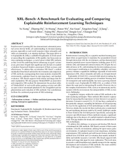 XRL-Bench: A Benchmark for Evaluating and Comparing Explainable
  Reinforcement Learning Techniques