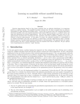 Learning on manifolds without manifold learning