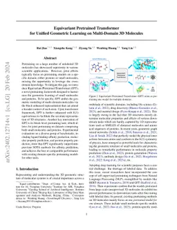 An Equivariant Pretrained Transformer for Unified 3D Molecular Representation Learning