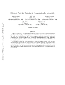 Diffusion Posterior Sampling is Computationally Intractable