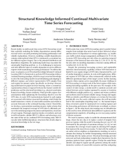 Structural Knowledge Informed Continual Multivariate Time Series
  Forecasting