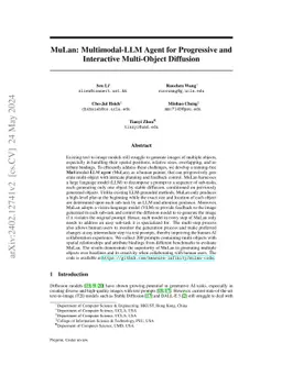 MuLan: Multimodal-LLM Agent for Progressive and Interactive Multi-Object
  Diffusion