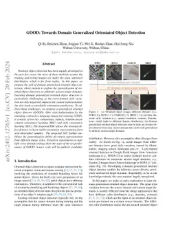 GOOD: Towards Domain Generalized Orientated Object Detection