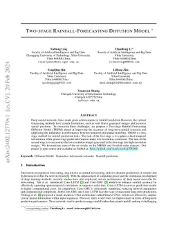 Two-stage Rainfall-Forecasting Diffusion Model