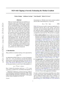 Tracking the Median of Gradients with a Stochastic Proximal Point Method