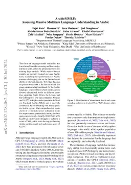 ArabicMMLU: Assessing Massive Multitask Language Understanding in Arabic