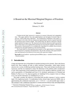 A Bound on the Maximal Marginal Degrees of Freedom