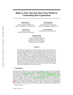 Right on Time: Revising Time Series Models by Constraining their Explanations