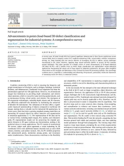 Advancements in Point Cloud-Based 3D Defect Detection and Classification
  for Industrial Systems: A Comprehensive Survey