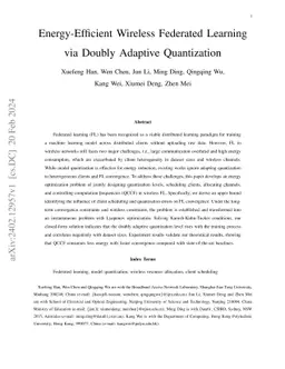 Energy-Efficient Wireless Federated Learning via Doubly Adaptive
  Quantization