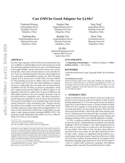 Can GNN be Good Adapter for LLMs?