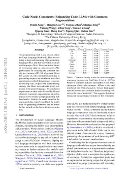 Code Needs Comments: Enhancing Code LLMs with Comment Augmentation