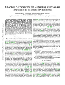 SmartEx: A Framework for Generating User-Centric Explanations in Smart
  Environments