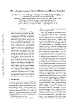 SiLLM: Large Language Models for Simultaneous Machine Translation