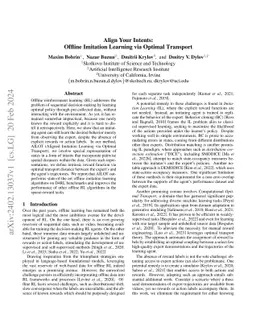 Align Your Intents: Offline Imitation Learning via Optimal Transport