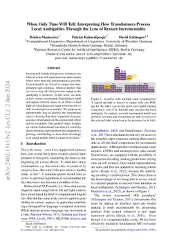 When Only Time Will Tell: Interpreting How Transformers Process Local
  Ambiguities Through the Lens of Restart-Incrementality