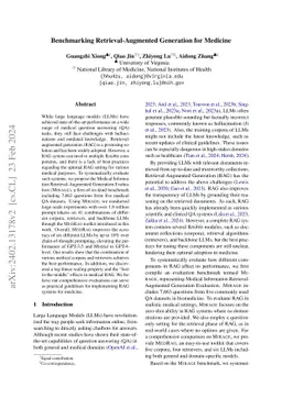 Benchmarking Retrieval-Augmented Generation for Medicine