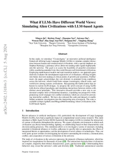What if LLMs Have Different World Views: Simulating Alien Civilizations with LLM-based Agents