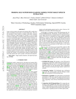Probing Self-supervised Learning Models with Target Speech Extraction