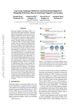 Can Large Language Models be Good Emotional Supporter? Mitigating Preference Bias on Emotional Support Conversation