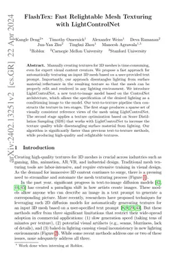 FlashTex: Fast Relightable Mesh Texturing with LightControlNet