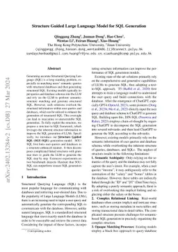 Structure Guided Large Language Model for SQL Generation