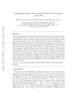 Manipulating hidden-Markov-model inferences by corrupting batch data