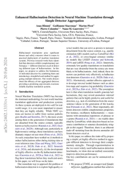 Enhanced Hallucination Detection in Neural Machine Translation through
  Simple Detector Aggregation