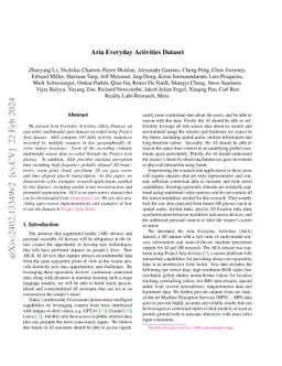 Aria Everyday Activities Dataset