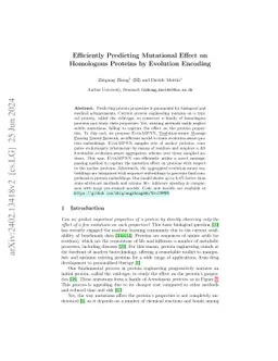 Efficiently Predicting Mutational Effect on Homologous Proteins by
  Evolution Encoding