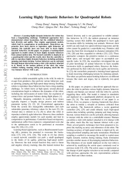 Learning Highly Dynamic Behaviors for Quadrupedal Robots