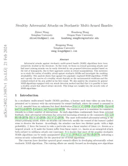 Stealthy Adversarial Attacks on Stochastic Multi-Armed Bandits