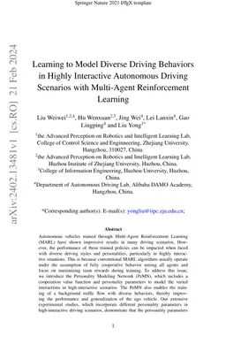 Learning to Model Diverse Driving Behaviors in Highly Interactive
  Autonomous Driving Scenarios with Multi-Agent Reinforcement Learning