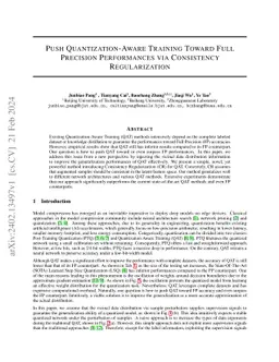 In-Distribution Consistency Regularization Improves the Generalization of Quantization-Aware Training