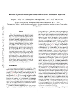 Flexible Physical Camouflage Generation Based on a Differential Approach