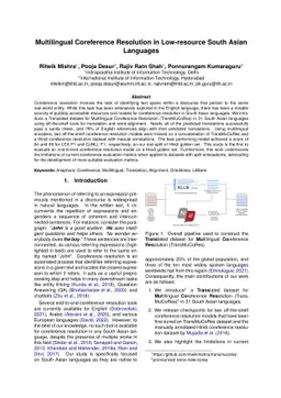 Multilingual Coreference Resolution in Low-resource South Asian
  Languages