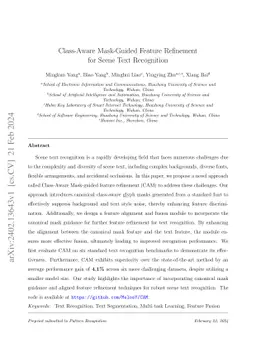 Class-Aware Mask-Guided Feature Refinement for Scene Text Recognition