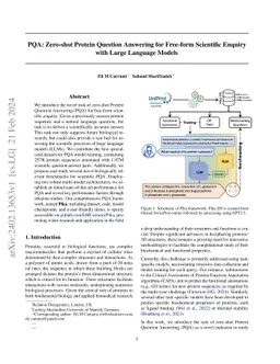 PQA: Zero-shot Protein Question Answering for Free-form Scientific
  Enquiry with Large Language Models