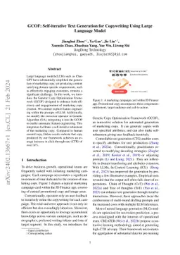 GCOF: Self-iterative Text Generation for Copywriting Using Large
  Language Model