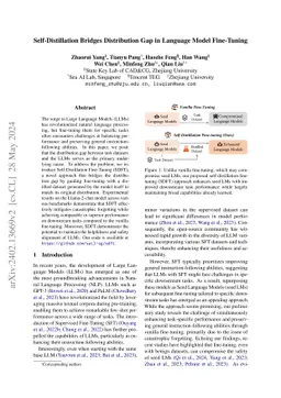 Self-Distillation Bridges Distribution Gap in Language Model Fine-Tuning